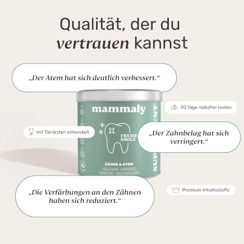 mammaly Fresh Smile® Zahnpflege-Komplex für Hunde mit Algenöl (120 Snacks)|B09YCXVSPC