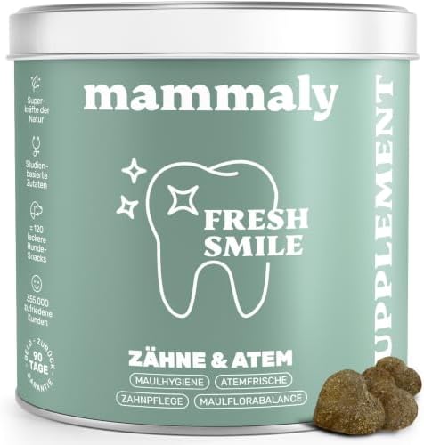 mammaly Fresh Smile® Zahnpflege-Komplex für Hunde mit Algenöl (120 Snacks)|B09YCXVSPC