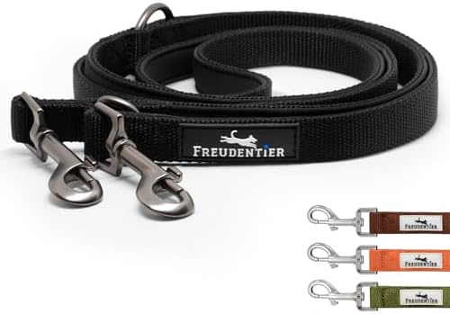 FREUDENTIER Hundeleine 2m - Führleine, gepolstert & verstellbar (Braun)|B0DP1G2SP5