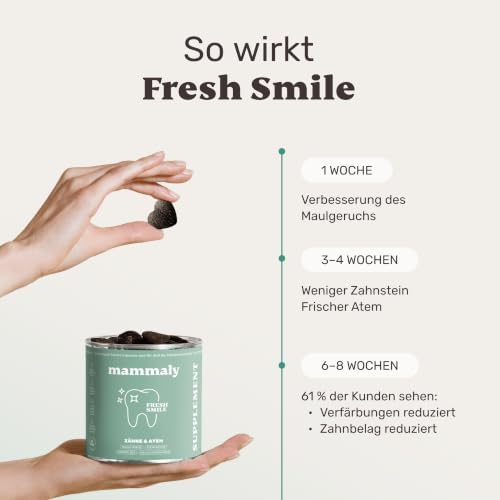 mammaly Fresh Smile® Zahnpflege-Komplex für Hunde mit Algenöl (120 Snacks)|B09YCXVSPC