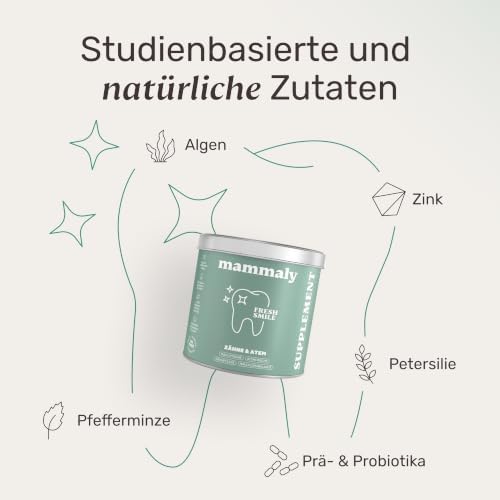 mammaly Fresh Smile® Zahnpflege-Komplex für Hunde mit Algenöl (120 Snacks)|B09YCXVSPC