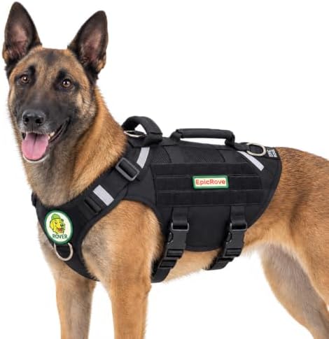 Dog Harness for Medium & Large Dogs - RoveVest Air Model, Lightweight & Breathable, Adjustable, Ideal for Walks, Hiking & Outdoor Adventures (L)|B0F65DXJ1P