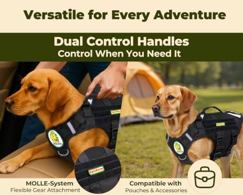 Dog Harness for Medium & Large Dogs - RoveVest Air Model, Lightweight & Breathable, Adjustable, Ideal for Walks, Hiking & Outdoor Adventures (L)|B0F65DXJ1P