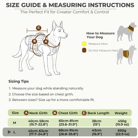 Dog Harness for Medium & Large Dogs - RoveVest Air Model, Lightweight & Breathable, Adjustable, Ideal for Walks, Hiking & Outdoor Adventures (L)|B0F65DXJ1P