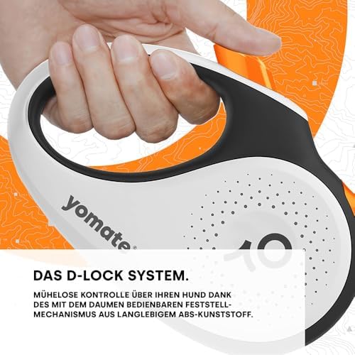 Automatische Hundeleine 5m für Kleine Hunde bis 15kg – Leichte Rollleine mit Brems- & Stoppfunktion, Verhedderungsfreie Nylonleine, Ergonomischer Griff, Schwarz|B0GZWDD5PM