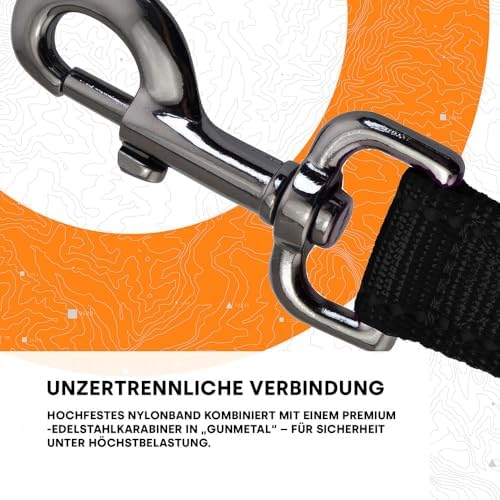 Automatische Hundeleine 5m für Kleine Hunde bis 15kg – Leichte Rollleine mit Brems- & Stoppfunktion, Verhedderungsfreie Nylonleine, Ergonomischer Griff, Schwarz|B0GZWDD5PM