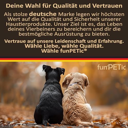 funPETic Hundegeschirr Essential - Anti-Zug Geschirr, reflektierend, gepolstert und atmungsaktiv - Brustgeschirr für mittelgroße und große Hunde (M - Braun)|B08WM3B6CJ