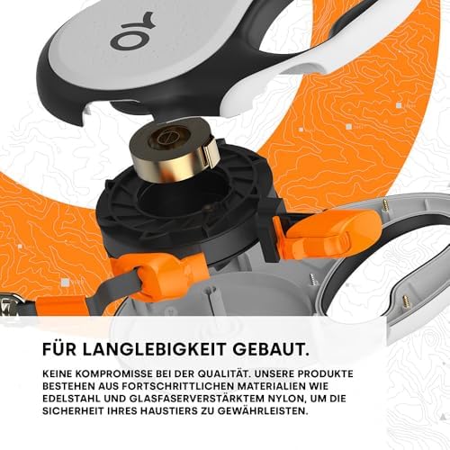 Automatische Hundeleine 5m für Kleine Hunde bis 15kg – Leichte Rollleine mit Brems- & Stoppfunktion, Verhedderungsfreie Nylonleine, Ergonomischer Griff, Schwarz|B0GZWDD5PM